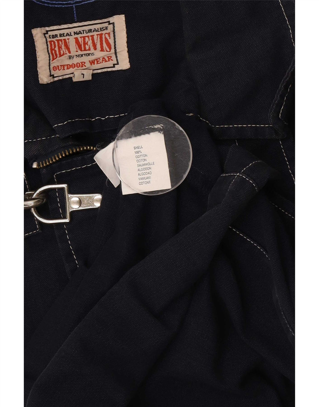 Vintage Mens Duffle Jacket UK 40 Large Navy Blue Cotton