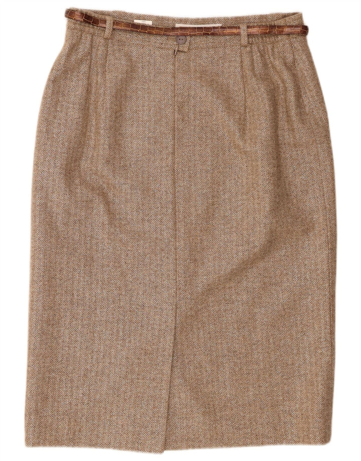 Eugen Klein Jupe crayon femme IT 42 Medium W30 laine à chevrons marron