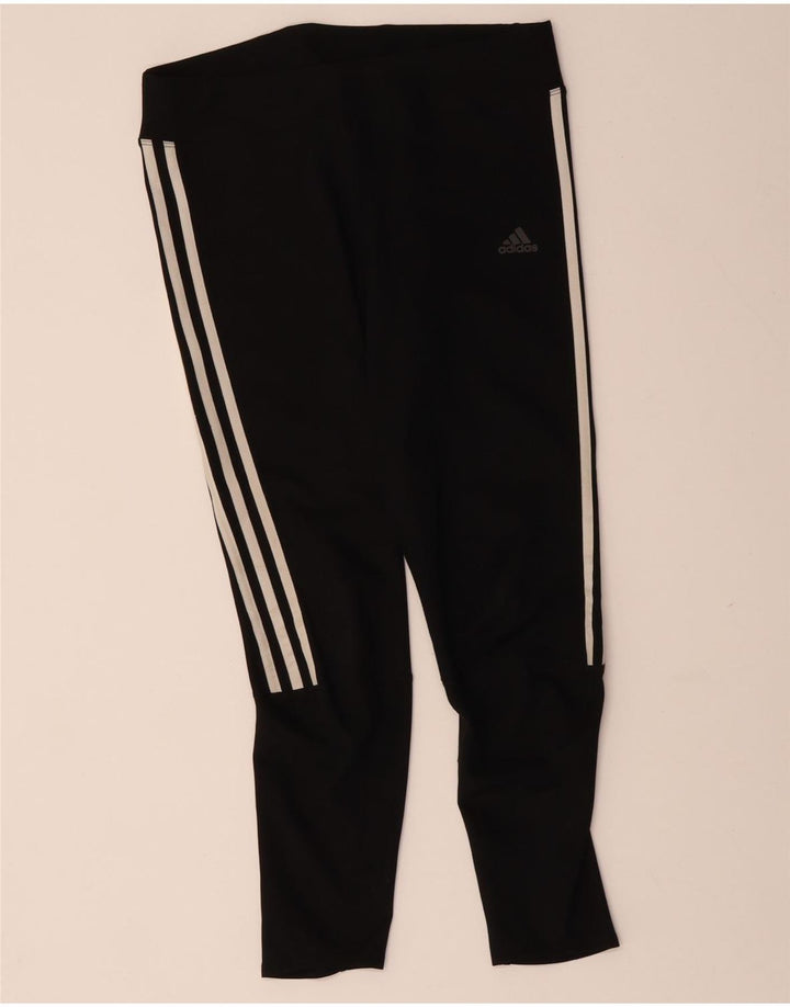 ADIDAS Femmes Climalite Leggings UK 12/14 Moyen Noir Polyester