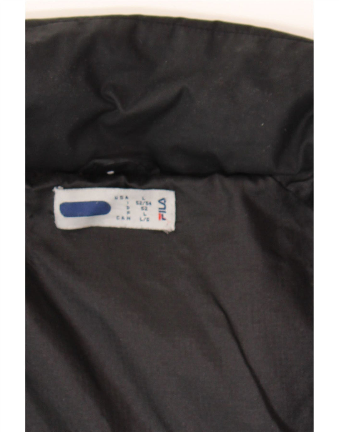 FILA Mens Padded Jacket UK 52/54 Large Black Polyester Vintage Fila and Second-Hand Fila from Messina Hembry 