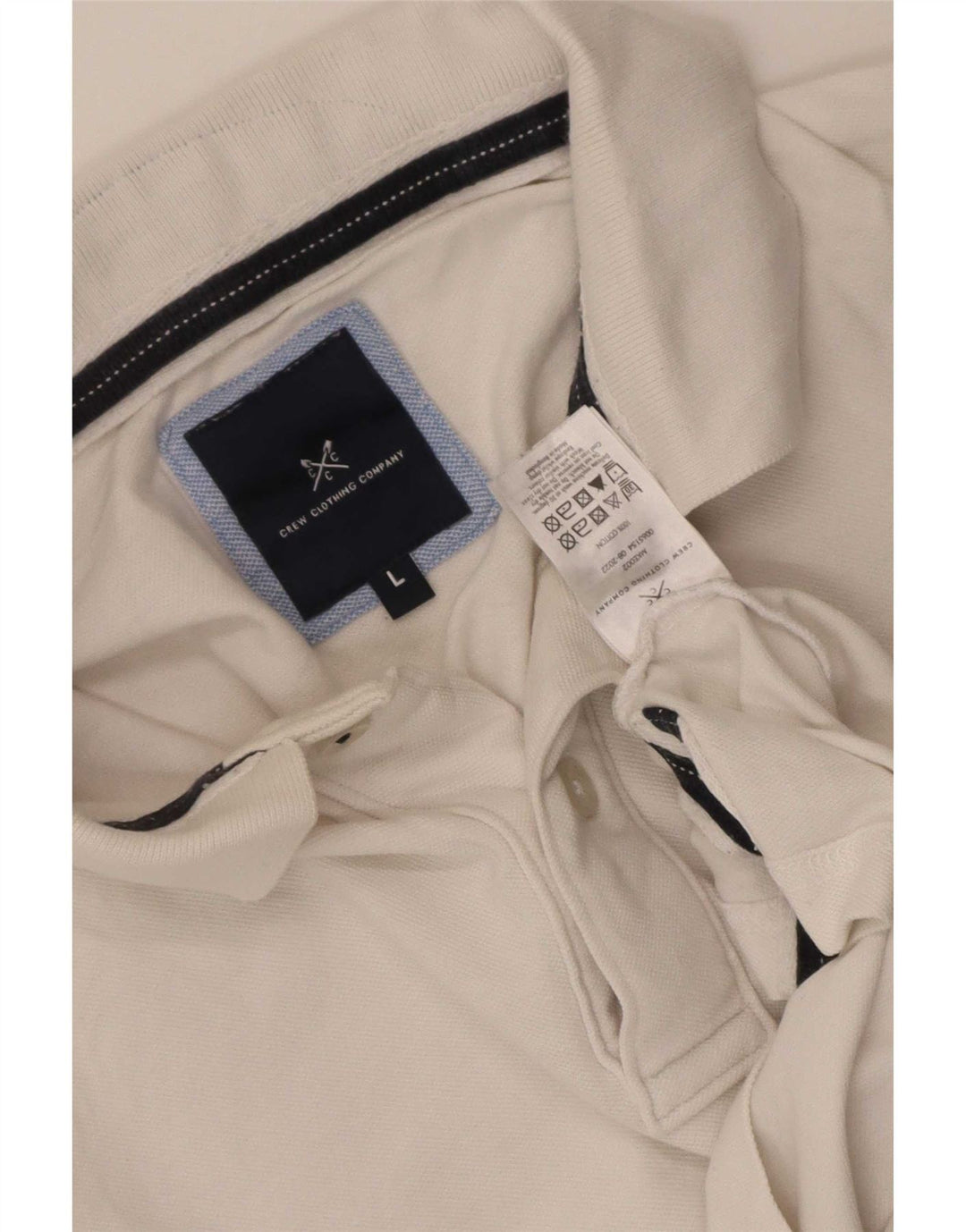 Crew Clothing Polo Homme Grand Blanc Coton