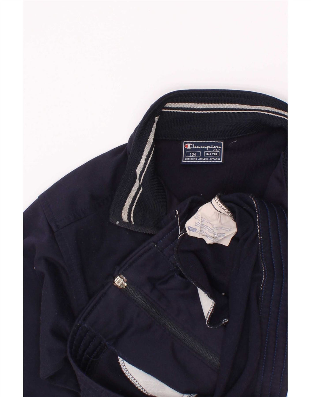Champion Veste de Survêtement Garçon 3-4 Ans Bleu Marine Polyester