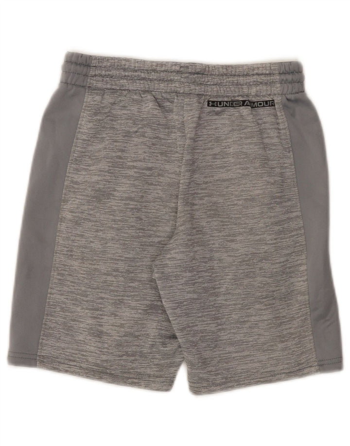 Under Armour Short de Sport Graphique Garçon 9-10 Ans Gris Moyen Moucheté
