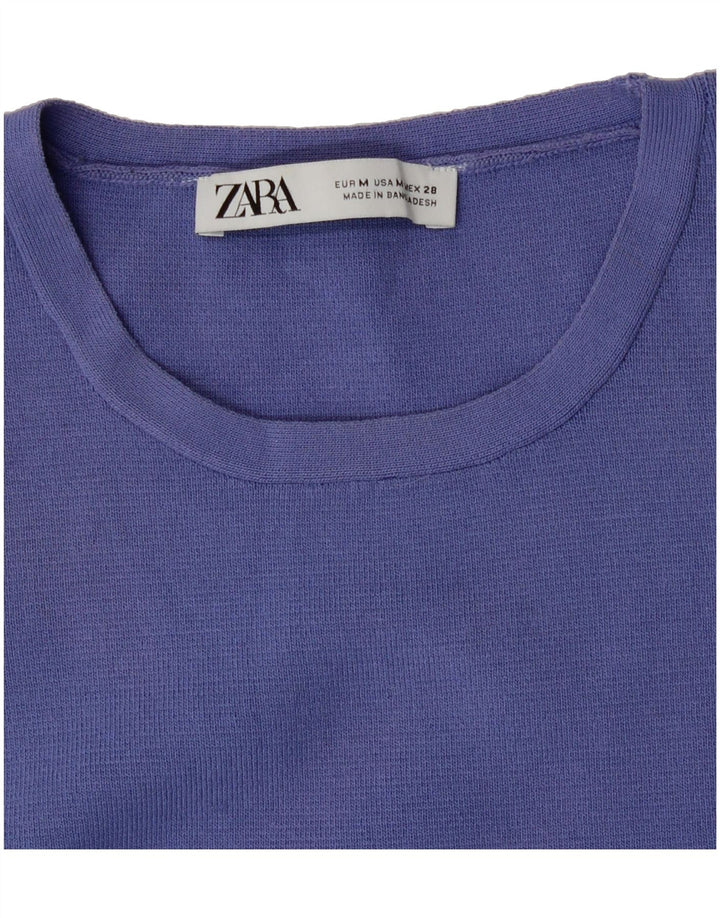 ZARA Womens Sleeveless Crop Top UK 12 Medium Purple Vintage Zara and Second-Hand Zara from Messina Hembry 