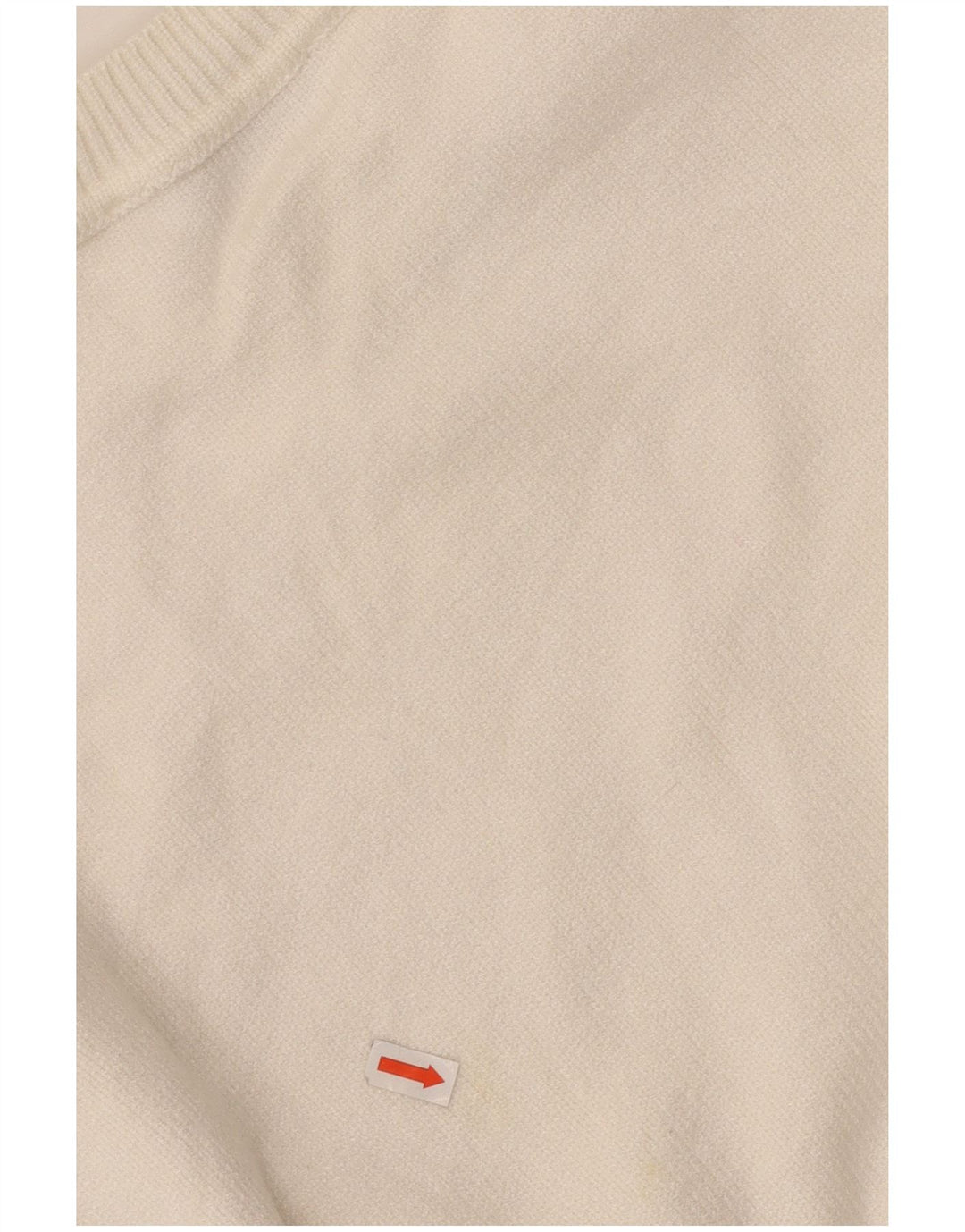 ZARA Pull à col rond pour femme UK 14 Viscose blanc moyen