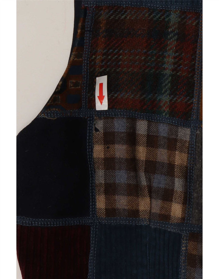 Pancaldi Gilet Femme UK 16 Large Multicolore Patchwork Coton