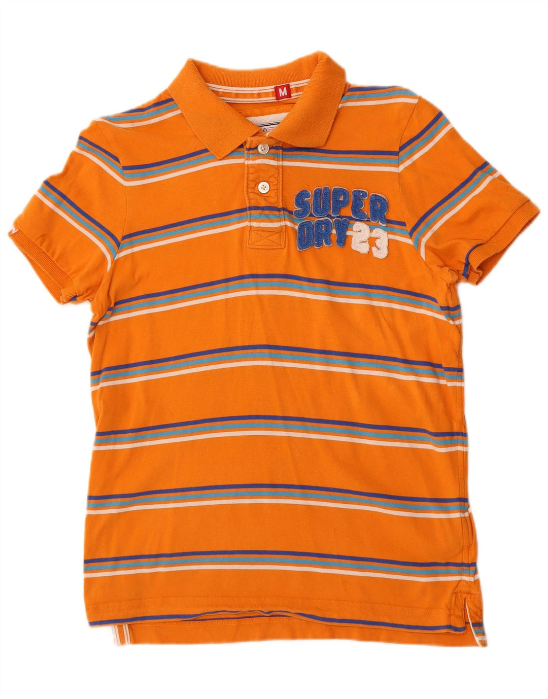 Superdry Polo Graphique Homme Orange Moyen Rayé Coton