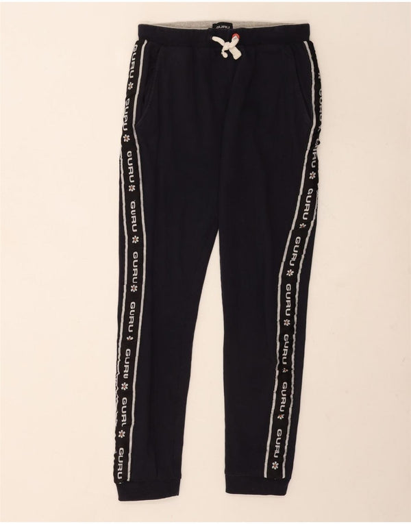 Guru Pantalon de survêtement pour femme UK 14 Large Bleu marine Colourblock