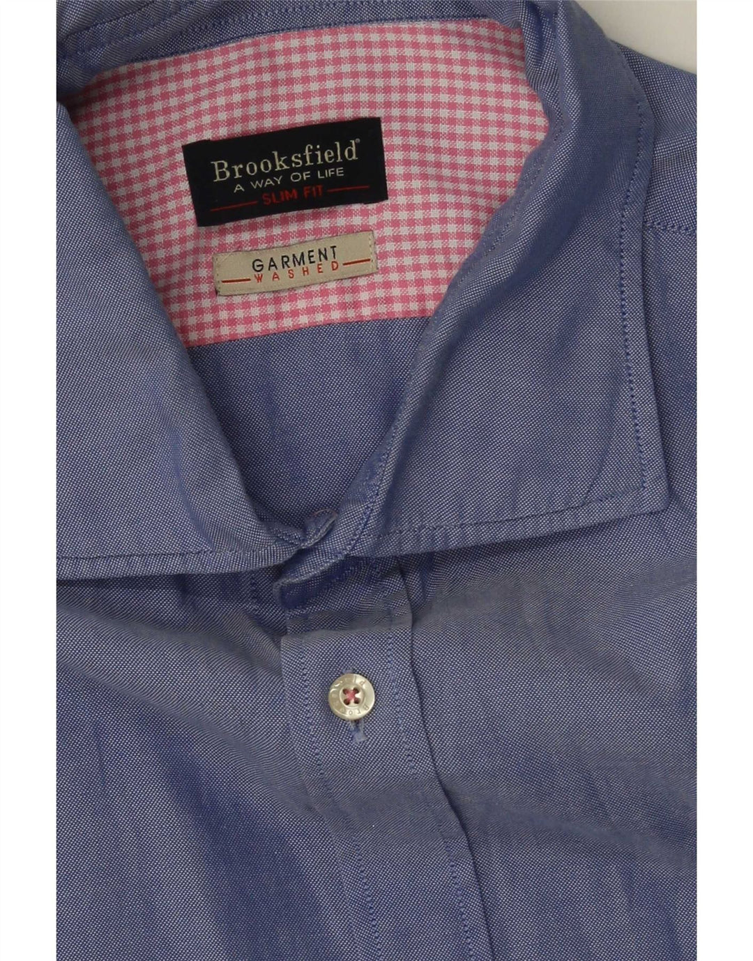 Brooksfield Chemise Homme Taille 43 Grand Bleu Spotté