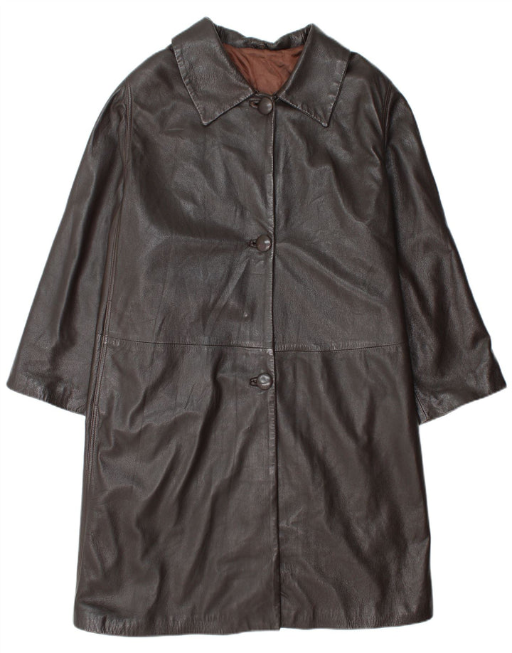 Conbipel Manteau en Cuir Oversize Femme IT 48 XL Cuir Marron