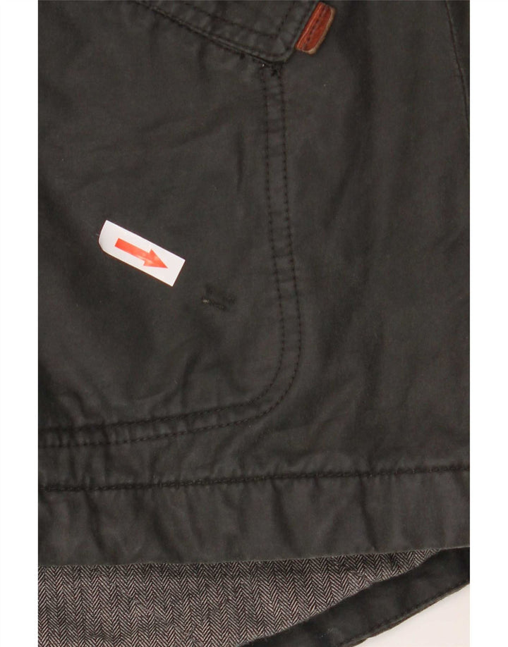 Fat Face Parka à capuche pour femme UK 12 Gris moyen Coton