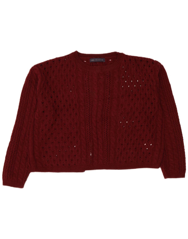 Marks & Spencer Pull transparent à col bateau pour femme UK 12 Medium Bu