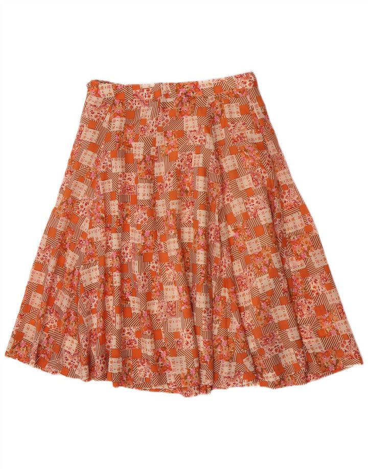 vintage Femme A-Line Jupe W28 Moyen Multicolore Patchwork