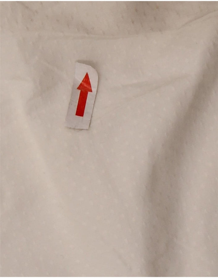 EDDIE BAUER Chemisier pour femme UK 10 Petit nylon tacheté blanc