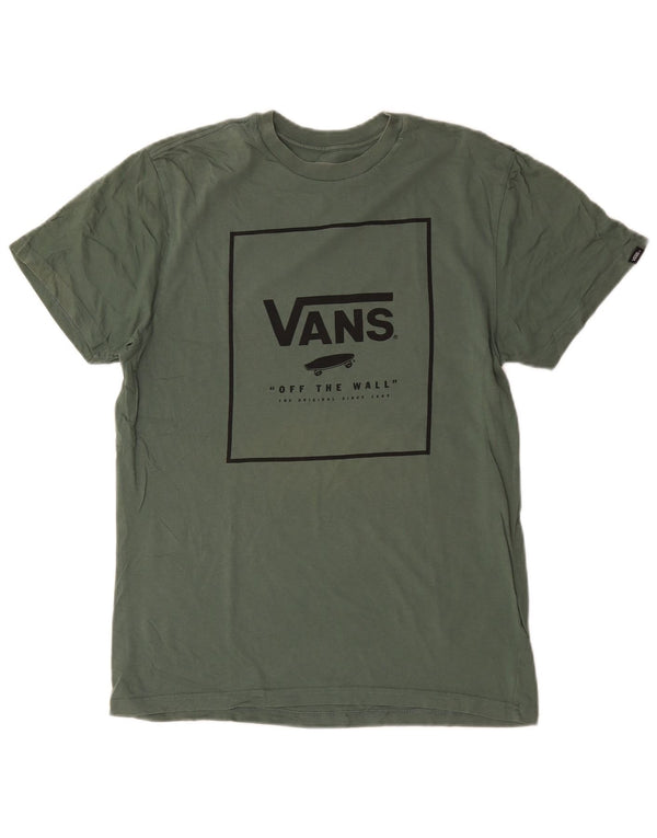 Vans T-shirt graphique ajusté sur mesure pour homme en coton vert moyen