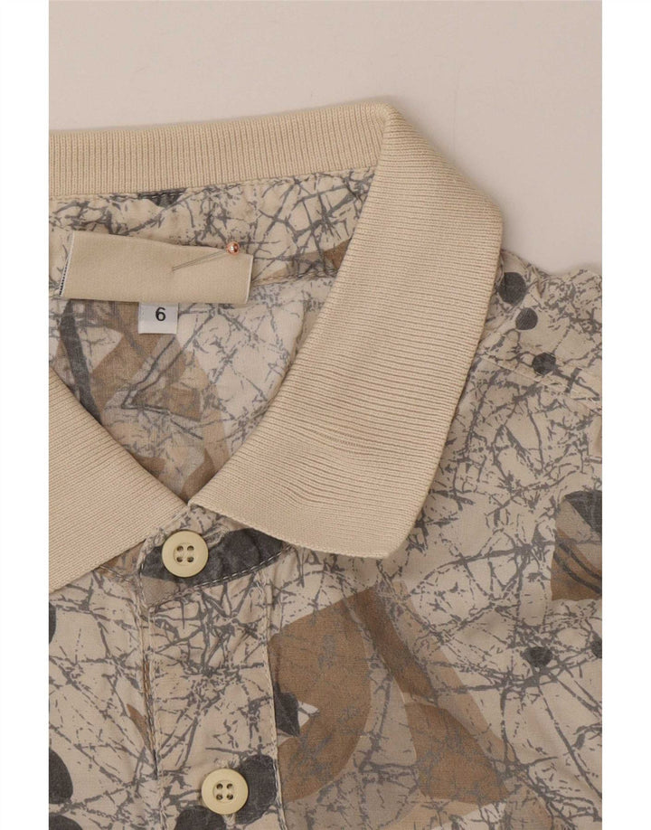 Malagrida Homme Motif Abstrait Manches Courtes Pull Chemise XL Gris Viscose