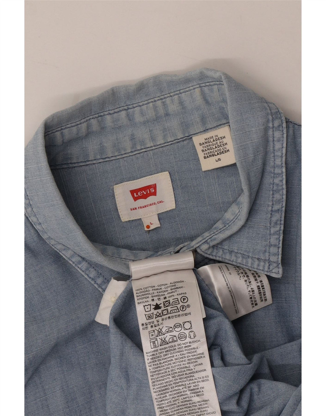 LEVI'S Chemise en Jean Homme Bleu Large Coton