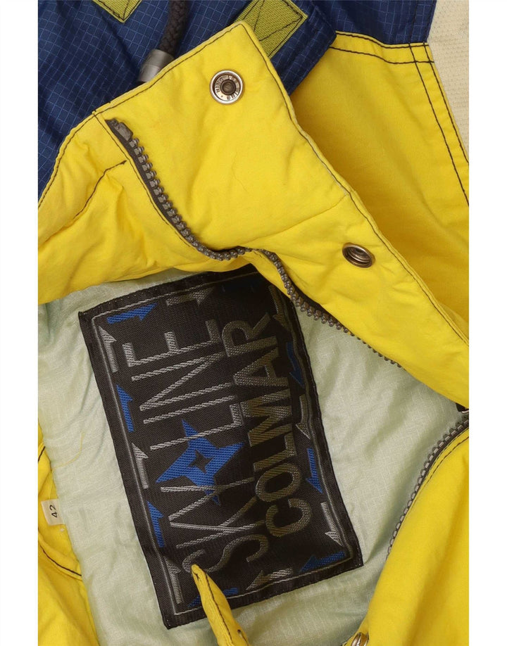 Colmar Veste de ski à capuche pour homme US 42 Large Jaune Colourblock