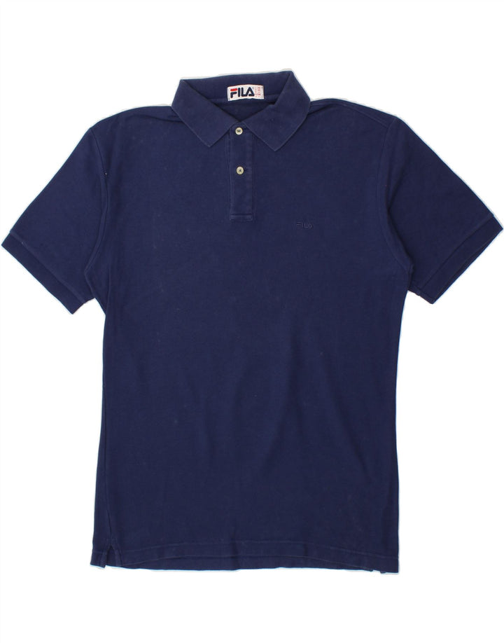 FILA Mens Polo Shirt IT 48 Medium Navy Blue Vintage Fila and Second-Hand Fila from Messina Hembry 