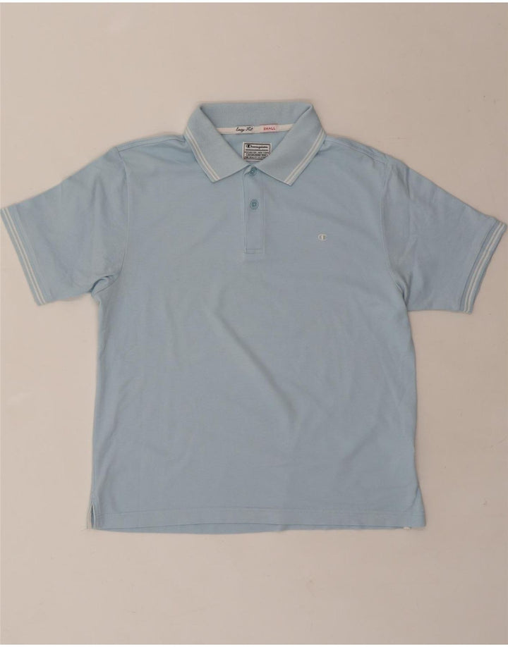 CHAMPION Mens Polo Shirt Small Blue Cotton Vintage Champion and Second-Hand Champion from Messina Hembry 