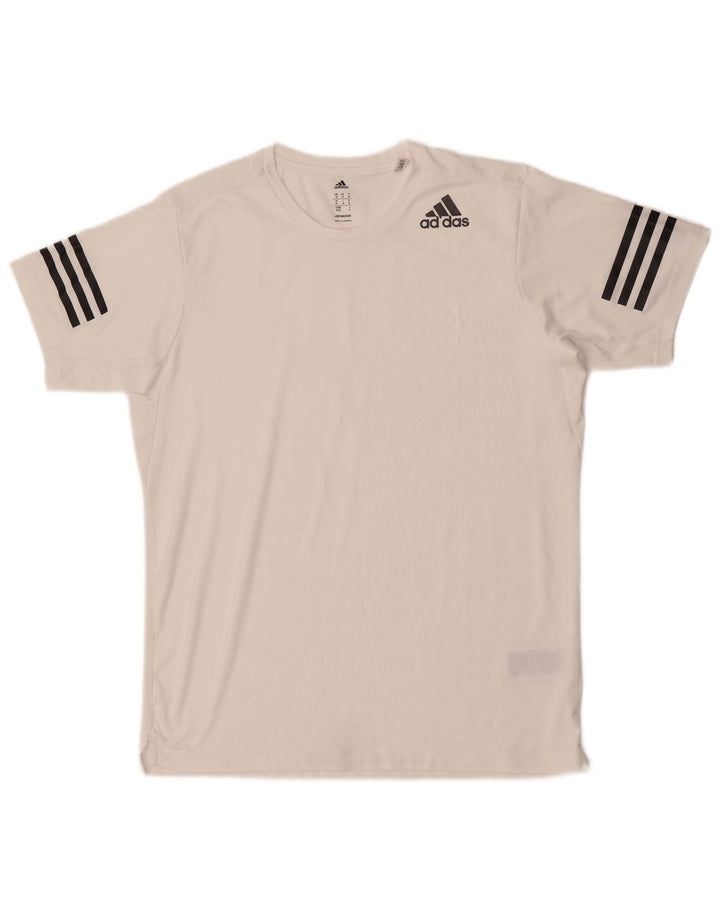 Adidas T-Shirt Homme Blanc Moyen Polyester