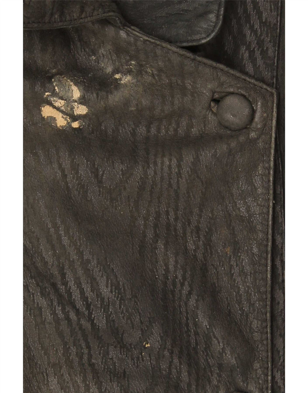 veste en cuir femme vintage UK 18 XL Noir