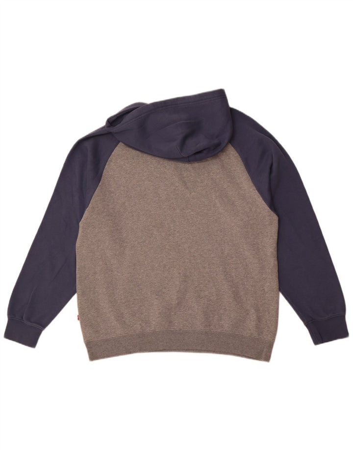 Levi's Pull à Capuche Graphic Relaxed Fit Homme Gris Moyen Colorblock