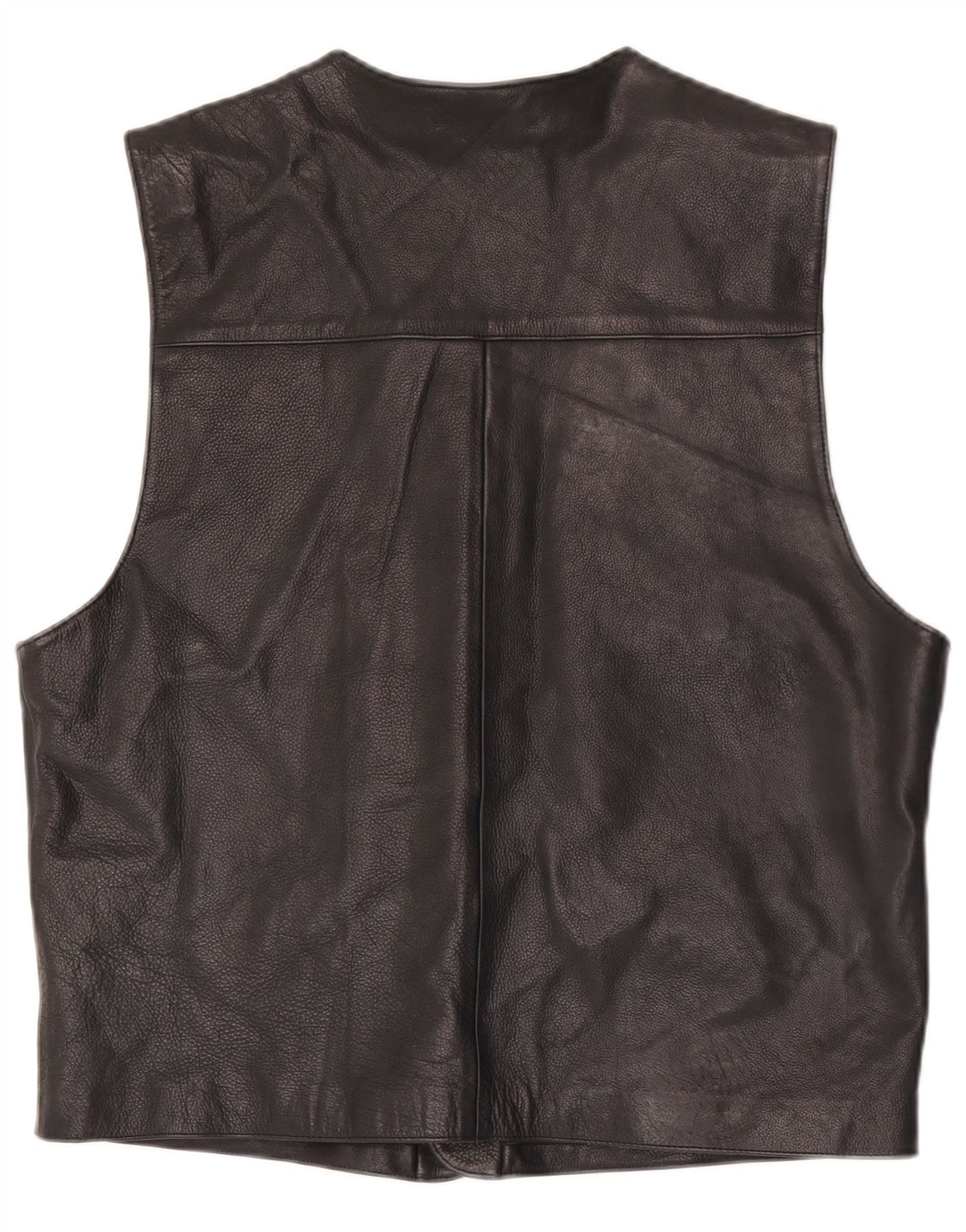gilet en cuir homme vintage IT 52 Grand cuir noir