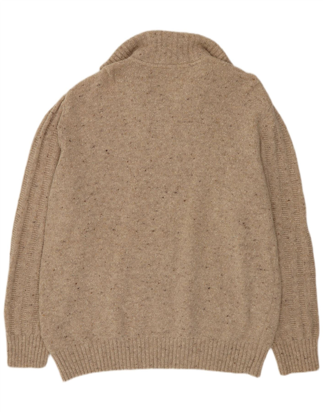 Camel Active Pull col zippé pour homme 2XL Laine mouchetée beige