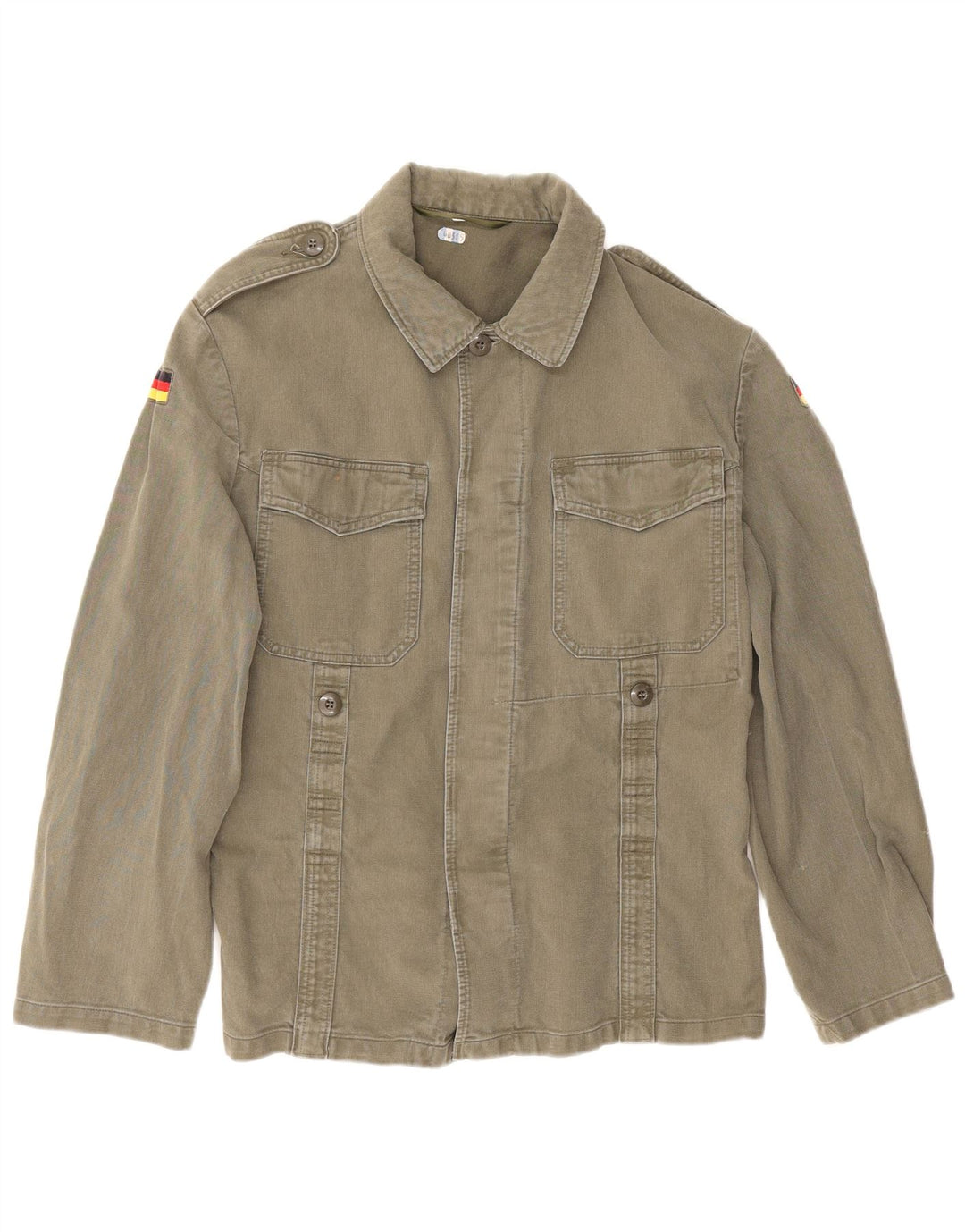 Chemise militaire vintage pour hommes petit kaki