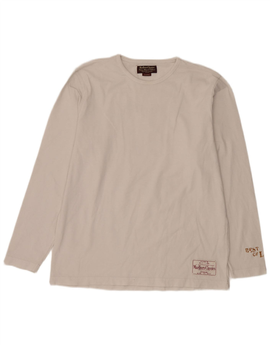 Marlboro Classics Haut Graphique Homme Manches Longues XL Coton Blanc