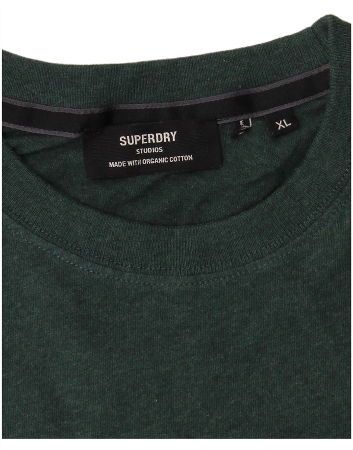 Superdry T-Shirt Homme Top XL Vert Coton