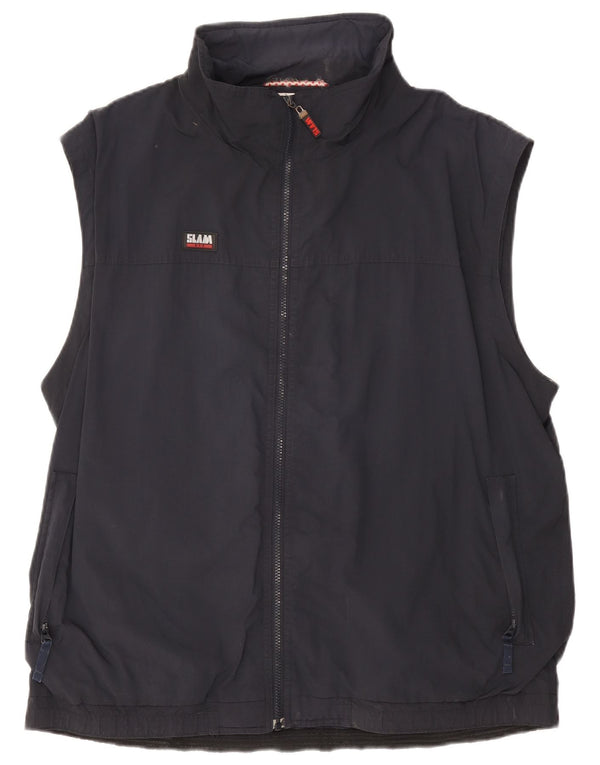 Slam Gilet Homme UK 46 3XL Bleu Marine Nylon