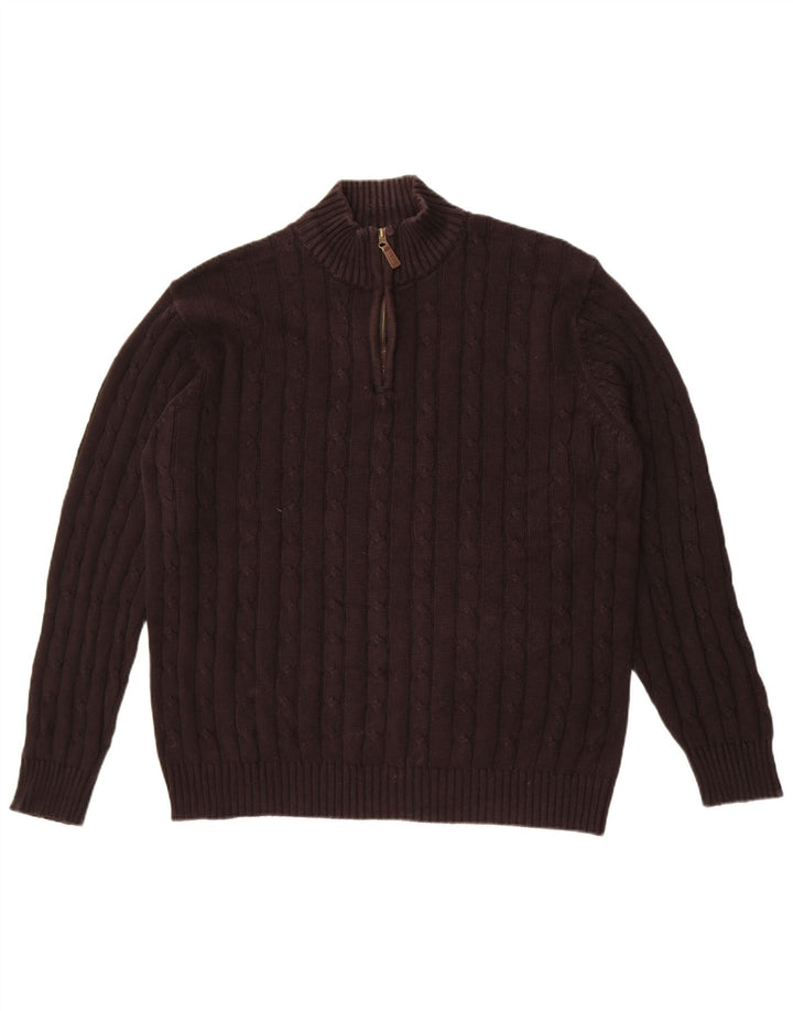 Marks & Spencer Pull à col zippé Blue Harbor pour hommes, grand noir