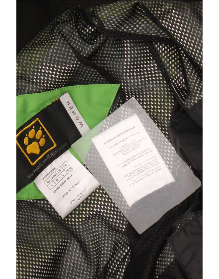 Jack Wolfskin Veste de pluie à capuche pour femme UK 14/16 Large Vert Polyester