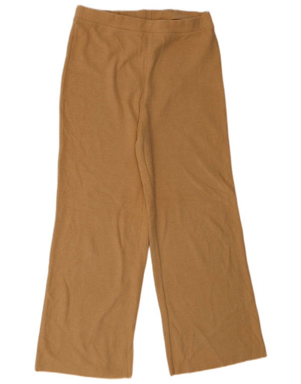 ZARA Pantalon de survêtement pour femme UK 14 Large Beige Coton