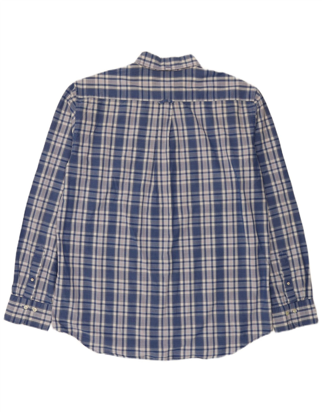 Gant Chemise Homme Taille 45/46 18 2XL Bleu Carreaux Coton