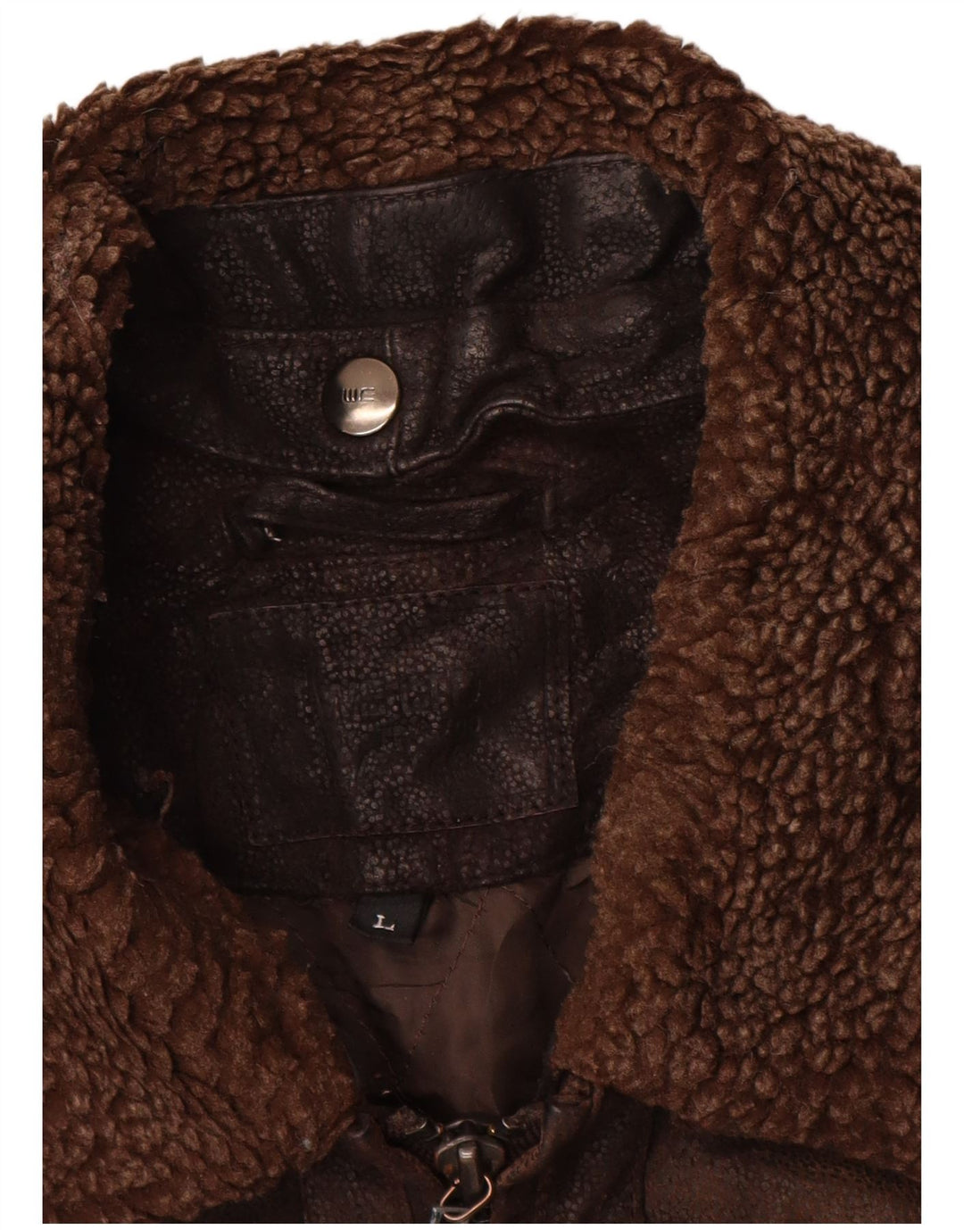 veste en cuir homme vintage UK 40 Grand cuir marron classique