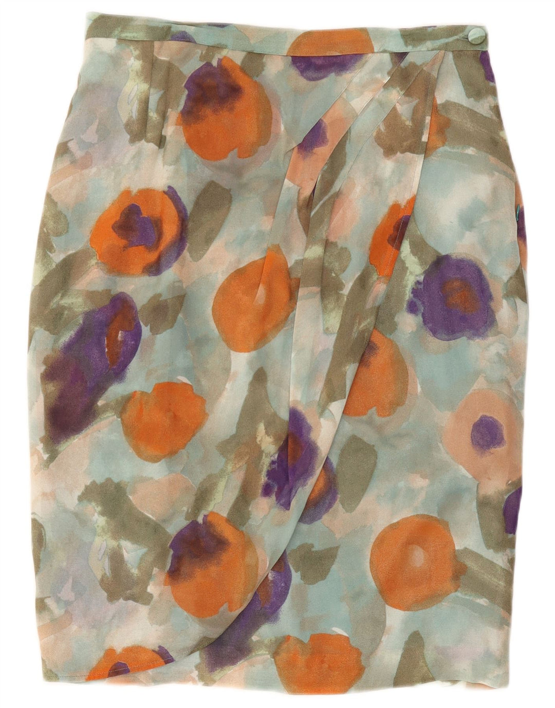 vintage Womens Wrap Jupe W34 Grand Floral Multicolore