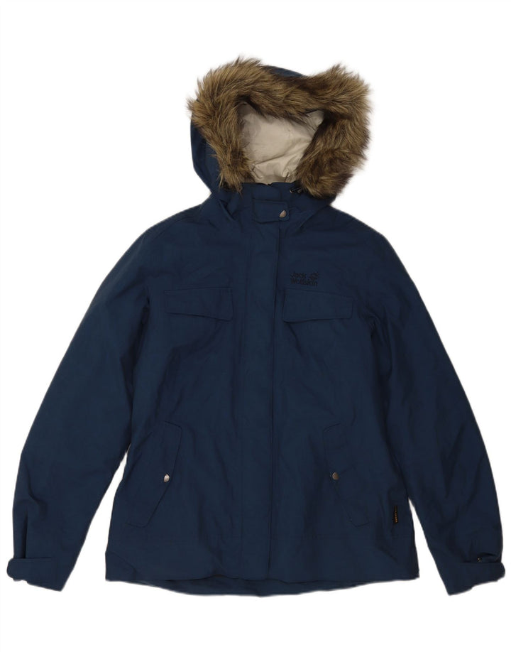 Jack Wills Veste coupe-vent à capuche pour femme UK 12/14 Bleu marine moyen