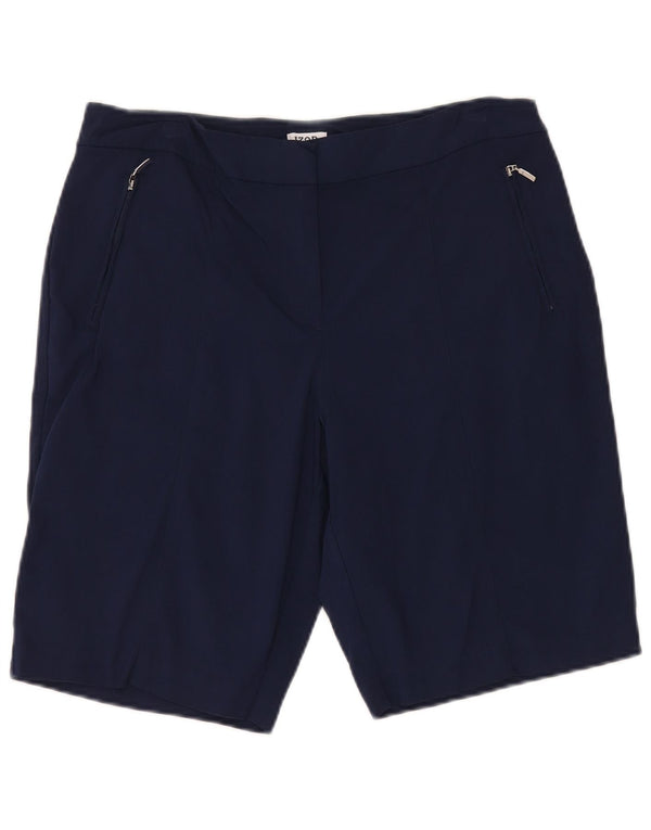 Izod Short Chino Femme US 12 Large W34 Rayonne Bleu Marine
