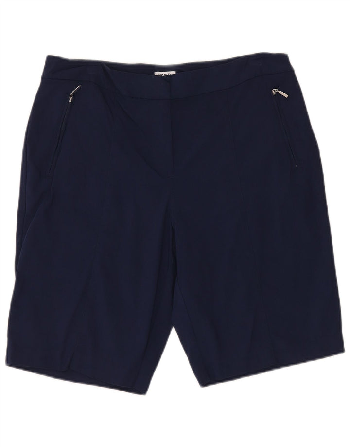 Izod Short Chino Femme US 12 Large W34 Rayonne Bleu Marine