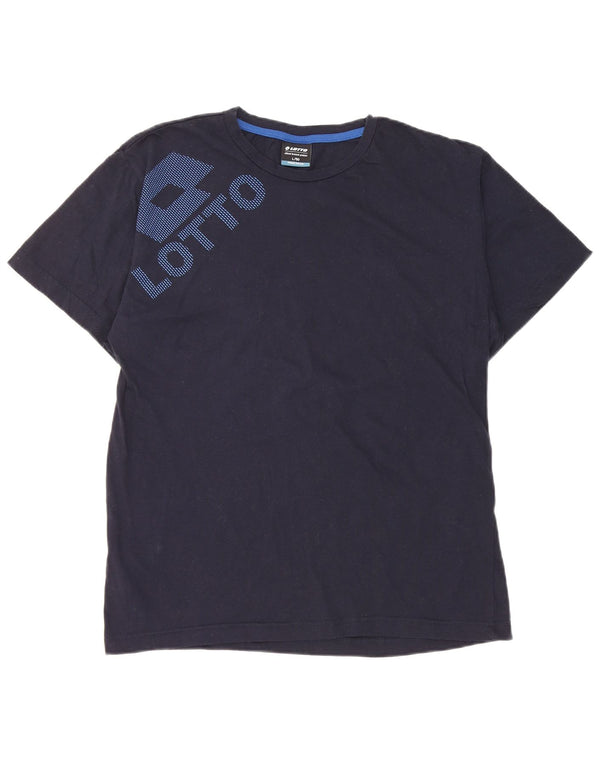Lotto T-Shirt Graphique Homme Grand Bleu Marine Coton