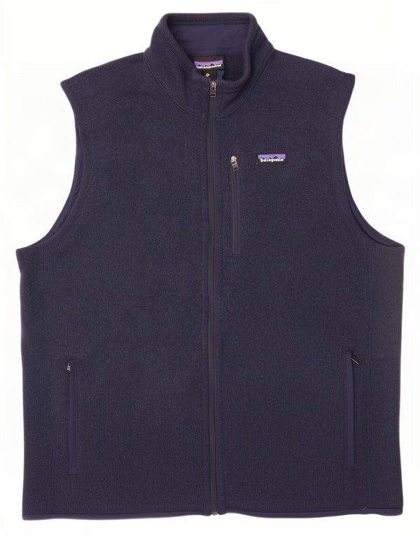Patagonia Mens Sleeveless Tracksuit Top Jacket 2XL Navy Blue