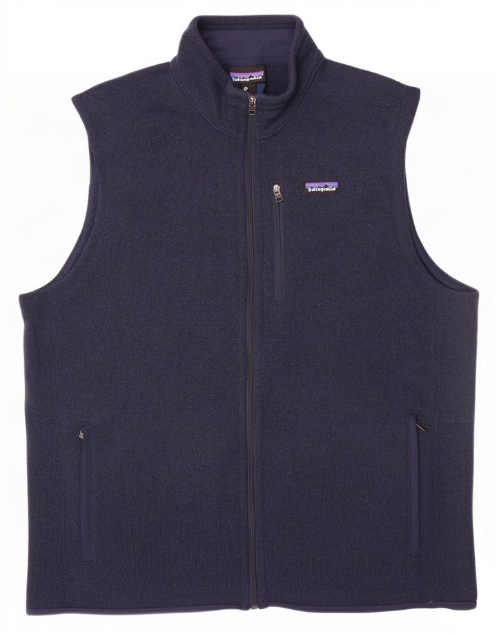 Patagonia Veste de survêtement sans manches pour hommes 2XL Bleu marine