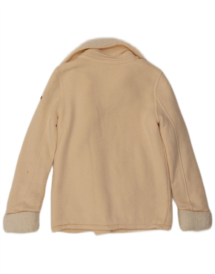 ROXY Veste de survêtement Sherpa pour femme UK 10 Small Off White Cotton
