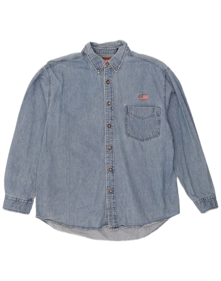 Wrangler Chemise en Jean Homme Grand Bleu Coton