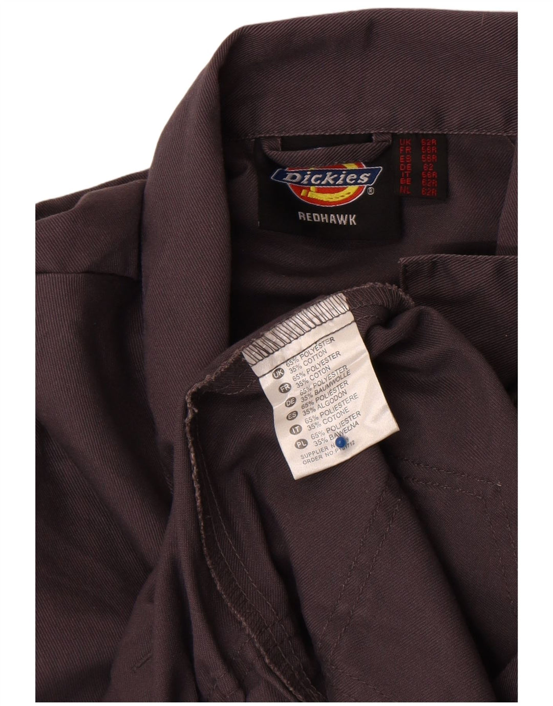 Dickies Combinaison Redhawk à manches 3/4 pour homme UK 52 5XL Gris Polyester
