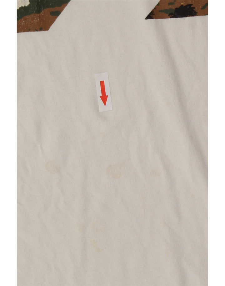 Converse T-Shirt Graphique Homme Blanc Moyen Coton