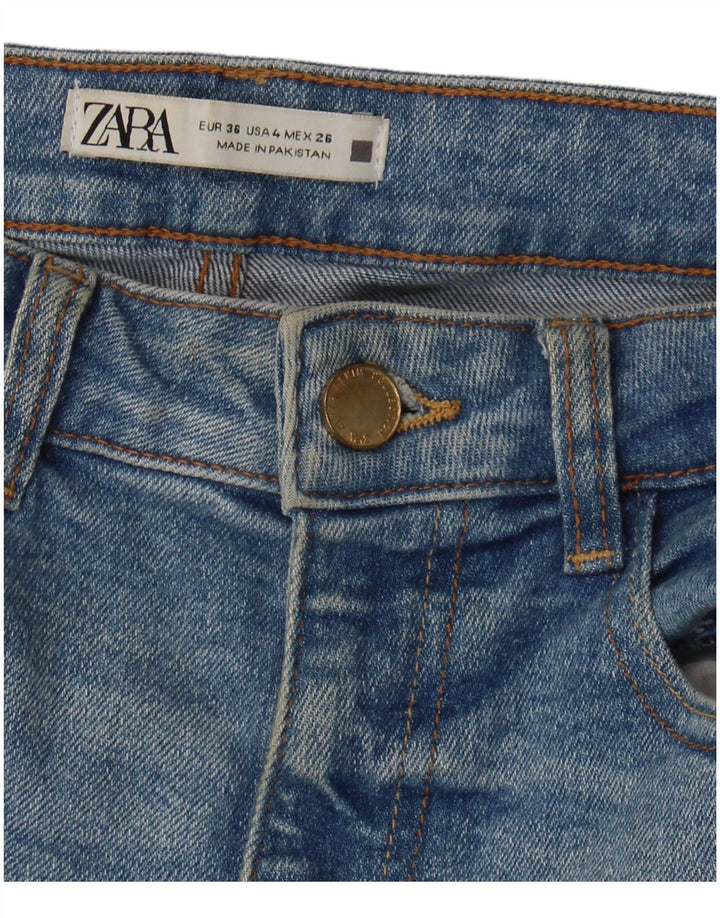 Zara Femme Jean évasé EU 36 XS W26 L30 Bleu